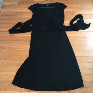 Black dress by Chaps. Belt wraps around to back.